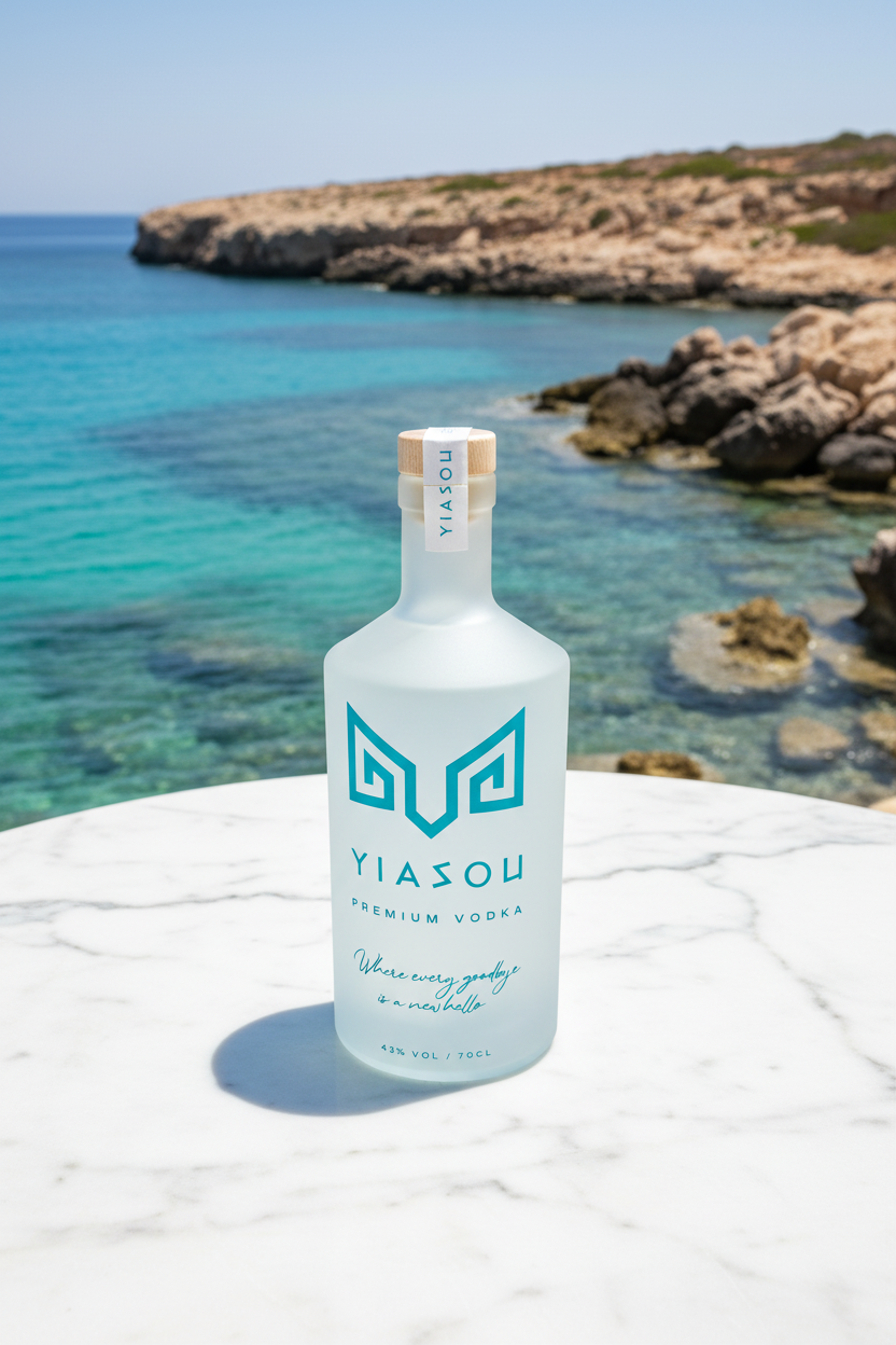 Yiasou Vodka - Sea Background